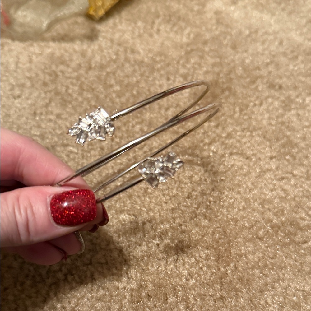 Silver Crystal arm cuff